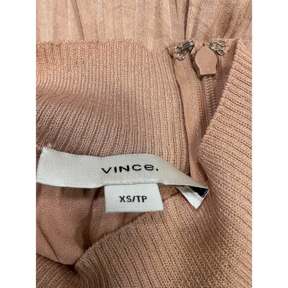 Vince Satin Pink Mockneck Short Sleeve Top Size XS - Picture 4 of 5